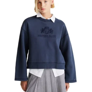 Buzo Tommy Hilfiger Embroidered Crest Wide-sleeve Sweatshirt