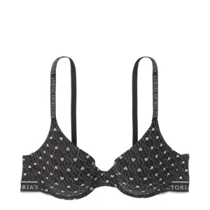 Corpiño Victoria's Secret Lightly Lined Cotton Demi Bra negro