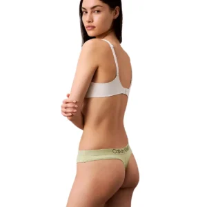 Colaless Calvin Klein Maximum Cotton Thong VERDE
