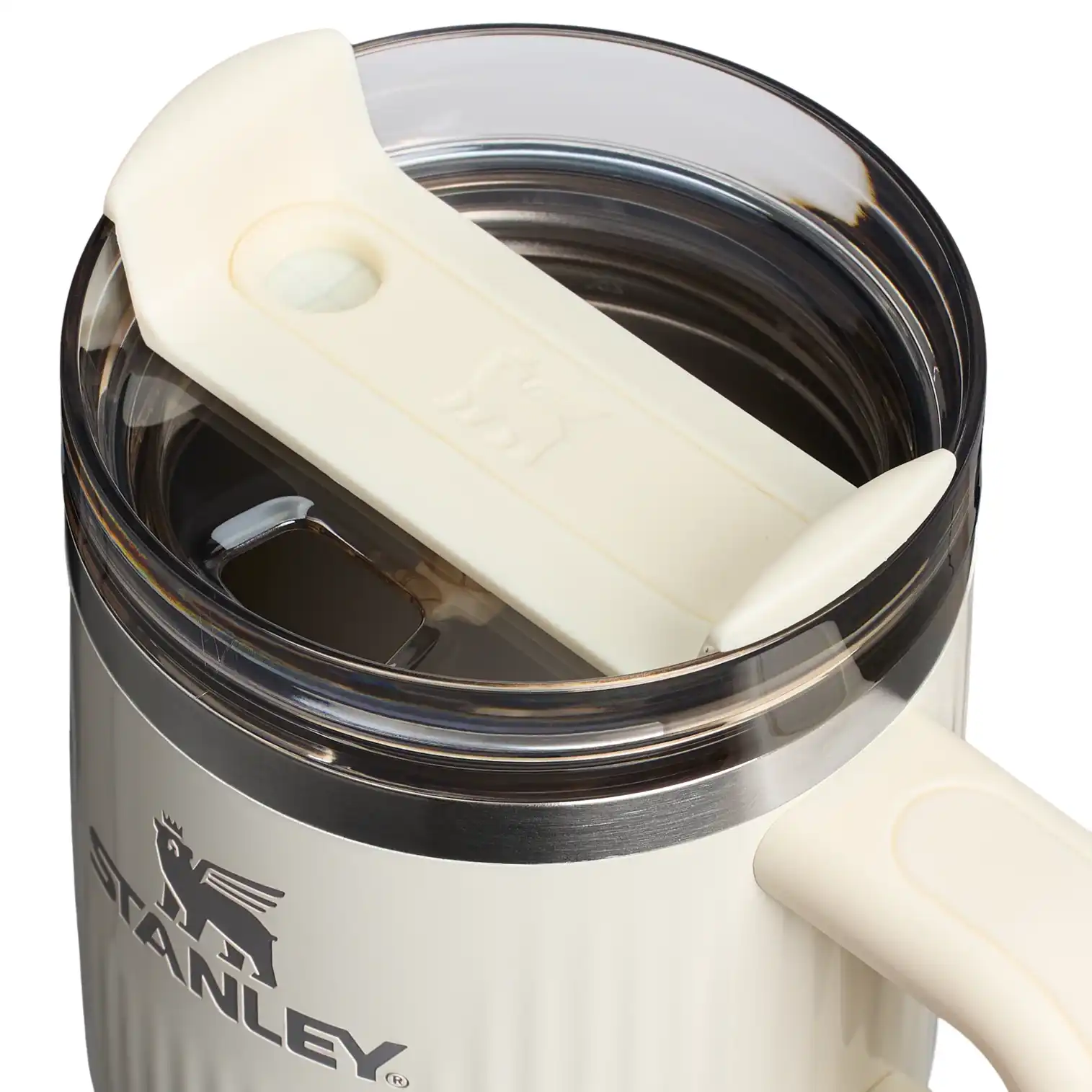 Stanley Quencher® H2.0 Fluted Tumbler With Handle | 20 Oz CREAM GLOSS - Imagen 3